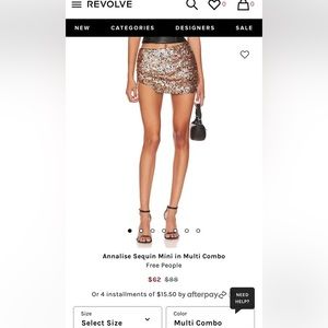 Free People Annalise Sequin Mini in Multi Combo